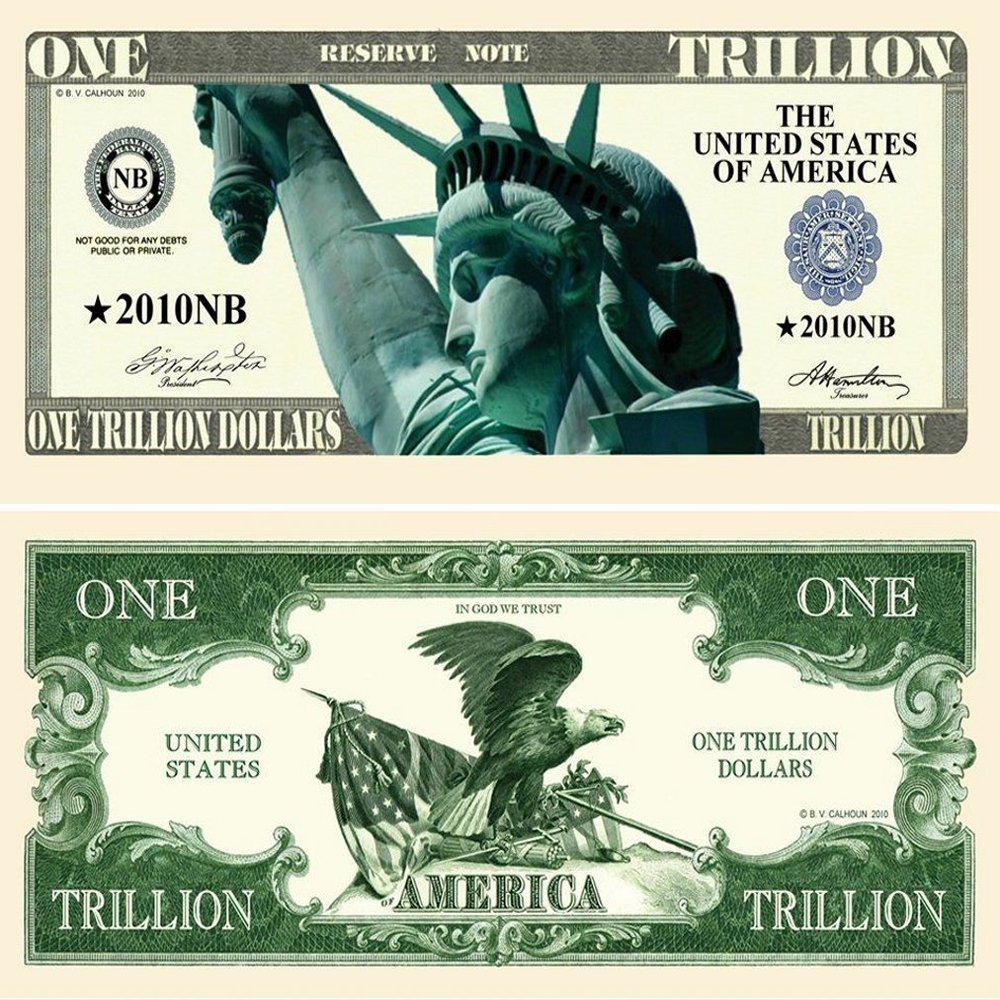 100 Liberty Eagle Trillion Dollar Bills with Bonus Thanks a Million Gift Card Set