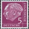 FRD (FR.Germany) 179x W R with Counting Number Smooth gumming 1954 Heuss (Stamps for Collectors) view 1