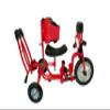 Foundations Italtrike Zero Differences Special Needs Adaptive Tricycle with Push Bar, Easy Navigation, Adjustable Seat, Safe Design with Wrist Holders (Red) view 3