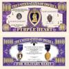 100 Purple Heart One Million Dollar Bills with Bonus Thanks a Million Gift Card Set view 1