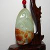 1.9" China Certified Nature Hetian Nephrite Jade Double Carved Dragon Pendants view 2