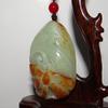 1.9" China Certified Nature Hetian Nephrite Jade Double Carved Dragon Pendants view 3