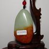 1.9" China Certified Nature Hetian Nephrite Jade Double Carved Dragon Pendants view 4
