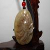 1.8" China Certified Nature Hetian Nephrite Jade Fine Carved Aupicious Phoenix Pendant view 1