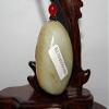 1.8" China Certified Nature Hetian Nephrite Jade Fine Carved Aupicious Phoenix Pendant view 4
