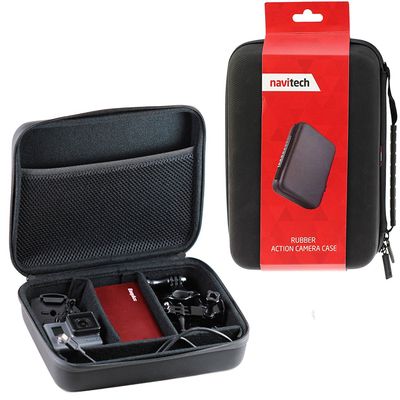 Navitech Black Shock Proof Action Camera Case/Cover for The Campark ACT73R 4K Camera 170 Wide Angle 16MP WiFi Underwater Camera