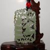 2.3"China Certified Nature Hetian Nephrite Jade Lucky Horse and Bamboo Pendants view 1