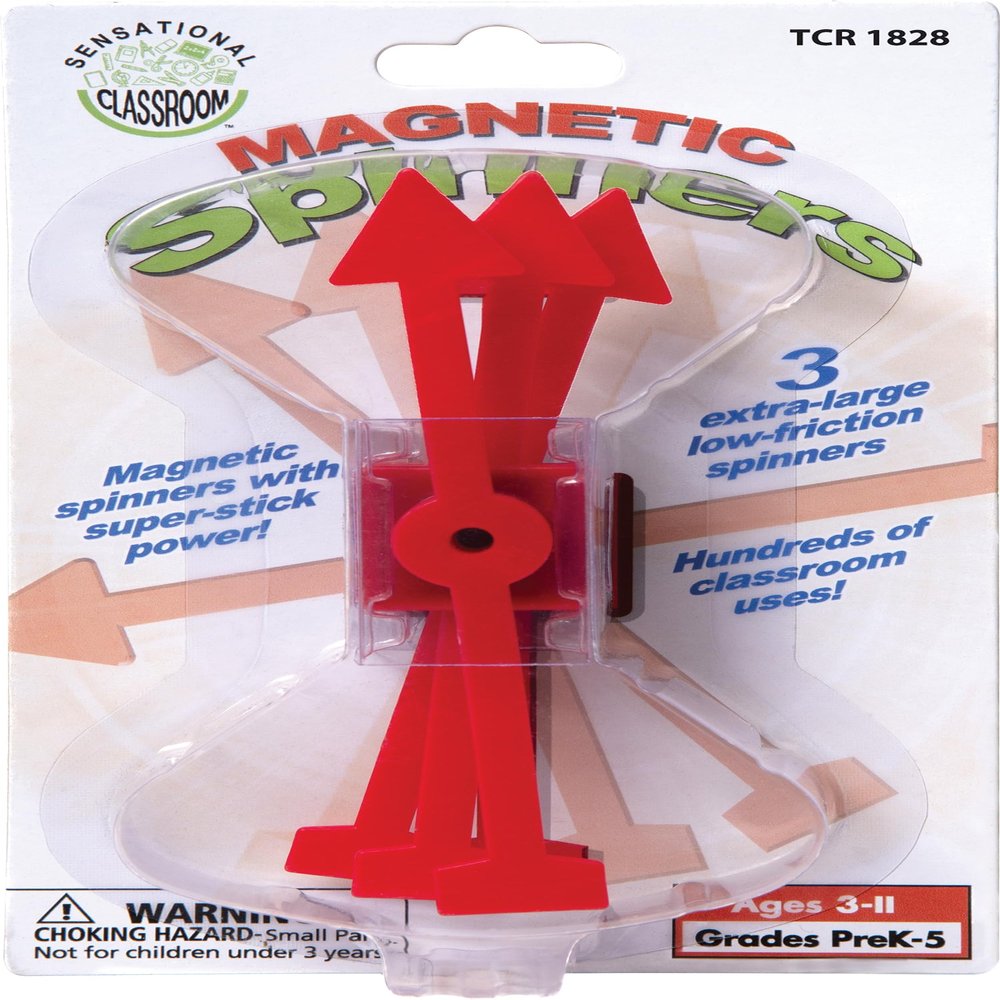 Teacher Primary Concepts Magnetic Spinners, Pack of 3 (PC-1828)
