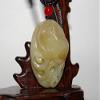 1.6" China Certified Nature Hetian Nephrite Jade Fine Carved Wealth Pixiu Necklace Pendant view 2