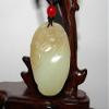 1.6" China Certified Nature Hetian Nephrite Jade Fine Carved Wealth Pixiu Necklace Pendant view 4