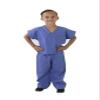 Super Soft Children Scrub Set and Lab Coat Combo Kids Doctor Dress up (12/14, Ceil Blue Set and White Lab Coat) view 3