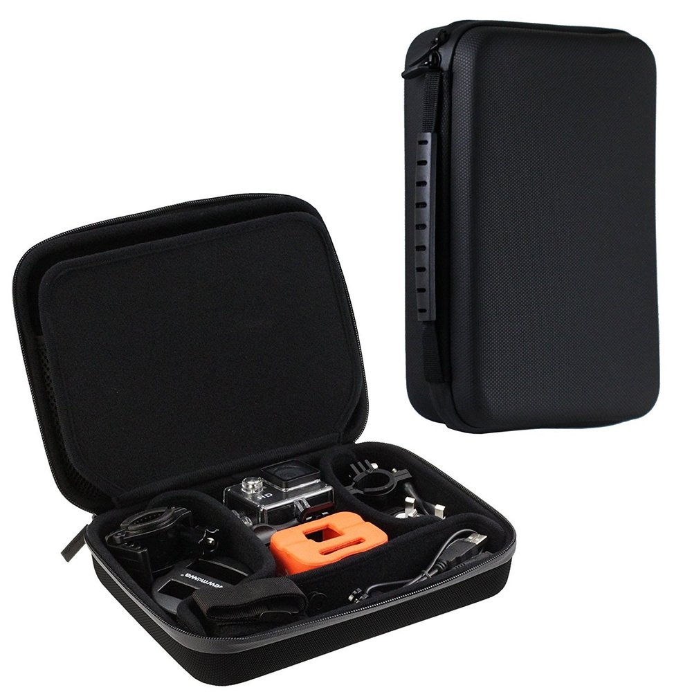 Navitech Charcoal Grey Heavy Duty Rugged Slim Line Action Cam Case/Cover Compatible with The Yuntab Sports Action Camera