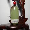 1.8" China Certified Nature Hetian Nephrite Jade Fine Carved Fortune Toad and Ruyi Pendant view 4