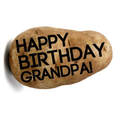 Birthday Custom Message Potato - Your message on a real potato for a Birthday! Upload your own message. Novelty and Gag gift. As Seen On Shark Tank. Surprise Gift Box included.