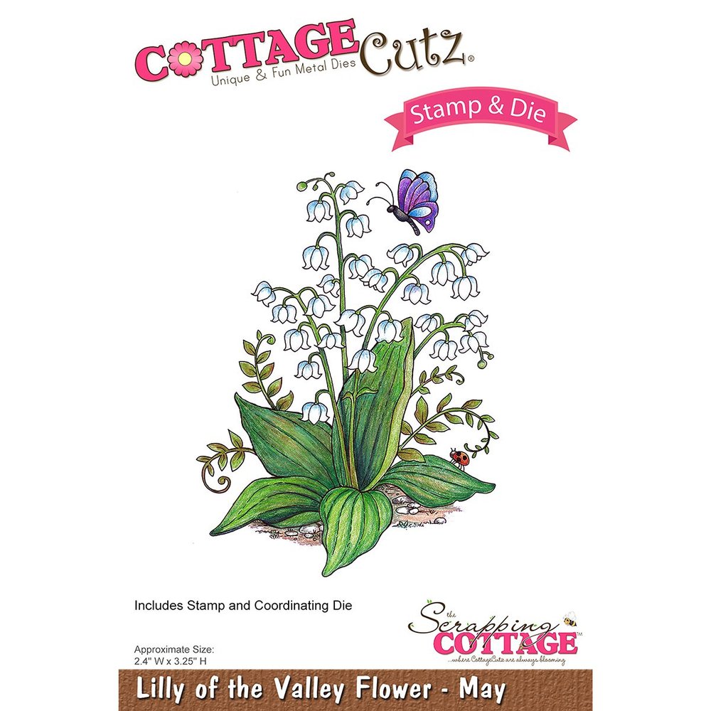 CottageCutz Stamp and Die Set, Multi-Colour, 10.16 x 17.78 x 0.25 cm