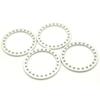 4PCS Aluminum 2.2 Beadlock Ring Replacement for 1/10 RC 2.2 Inch Wheel Rims Axial Wraith (Silver) view 3