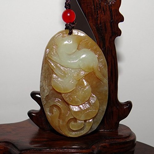 2"China Certified Nature Hetian Nephrite Jade Fortune Rat and Coin Pendants