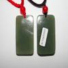 1.7"China Certified Nature Hetian Nephrite Jade Wealth Pixiu Pair Plate Pendants 9565 view 2