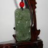 1.7"China Certified Nature Hetian Nephrite Jade Wealth Pixiu Pair Plate Pendants 9565 view 3
