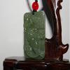 1.7"China Certified Nature Hetian Nephrite Jade Wealth Pixiu Pair Plate Pendants 9565 view 4