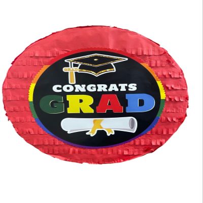 APINATA4U Congrats Grad Pinata 16" Red Color Class of 2026