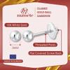 10k White Gold 3mm Ball Stud Earrings for Women Girls and babies Screwback | Nickel Free view 2