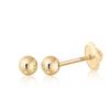 10k Yellow Gold 3mm Ball Stud Earrings for Women Girls and babies Screwback | Nickel Free view 1