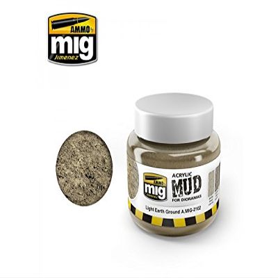 Ammo MIG-2102 Light Earth Ground Acrylic Mud (250 Ml. Jars), Multicolour