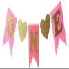 1st Birthday Girl Baby Tutu for High Chair Decoration and "ONE" Pennant Happy Birthday for Highchair view 3
