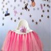 1st Birthday Girl Baby Tutu for High Chair Decoration and "ONE" Pennant Happy Birthday for Highchair view 4