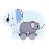Big & Little Elephant Wooden Push Toy by Jack Rabbit Creations- Eco- Friendly Toddler Toy for Interactive, Montessori Inspired Developmental Push & Pull Toys for Babies & Kids- 18 Months + view 1