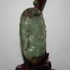 3.6"China Certified Nature Hetian Nephrite Jade Wealth Fisherman & Fish Pendants view 2
