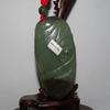 3.6"China Certified Nature Hetian Nephrite Jade Wealth Fisherman & Fish Pendants view 4