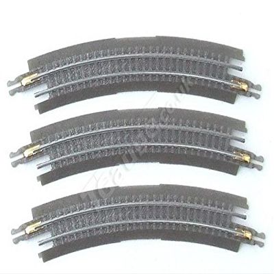 T-Gauge Model Trains 1:450 Scale 3 Pieces Curved Train Track 30 Degrees 132.5mm