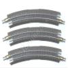 T-Gauge Model Trains 1:450 Scale 3 Pieces Curved Train Track 30 Degrees 132.5mm view 1