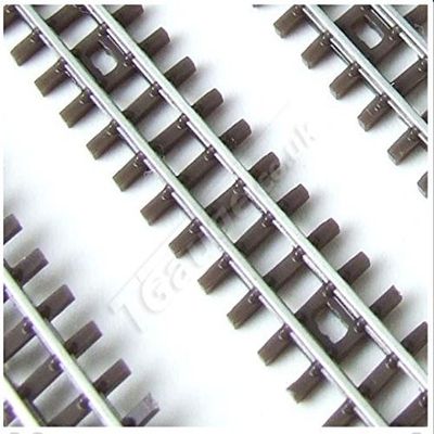T Gauge Model Trains 1:450 Scale Grey Wider Sleeper Flexi-Track 5 Pack