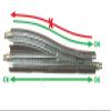 T-Gauge Model Trains 1:450 Scale Right Hand One Way Turnout 90mm view 2