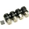 A Set of Aluminum Alloy 12mm Wheel Hub Hex Drive Adaptor + 15mm Offset for 1:10 Axial SCX10 /Wraith RC Crawler Car (Black, 15MM) view 4
