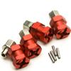 A Set of Aluminum Alloy 12mm Wheel Hub Hex Drive Adaptor + 15mm Offset for 1:10 Axial SCX10 /Wraith RC Crawler Car (Red, 15MM) view 3