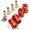 A Set of Aluminum Alloy 12mm Wheel Hub Hex Drive Adaptor + 20mm Offset for 1:10 Axial SCX10 /Wraith RC Crawler Car (Red, 20MM) view 1