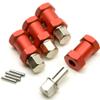 A Set of Aluminum Alloy 12mm Wheel Hub Hex Drive Adaptor + 20mm Offset for 1:10 Axial SCX10 /Wraith RC Crawler Car (Red, 20MM) view 2