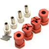 A Set of Aluminum Alloy 12mm Wheel Hub Hex Drive Adaptor + 20mm Offset for 1:10 Axial SCX10 /Wraith RC Crawler Car (Red, 20MM) view 3