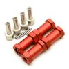 A Set of Aluminum Alloy 12mm Wheel Hub Hex Drive Adaptor + 25mm Offset for 1:10 Axial SCX10 /Wraith RC Crawler Car (Red, 25MM) view 1