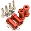 A Set of Aluminum Alloy 12mm Wheel Hub Hex Drive Adaptor + 25mm Offset for 1:10 Axial SCX10 /Wraith RC Crawler Car (Red, 25MM) view 2