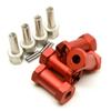 A Set of Aluminum Alloy 12mm Wheel Hub Hex Drive Adaptor + 25mm Offset for 1:10 Axial SCX10 /Wraith RC Crawler Car (Red, 25MM) view 3