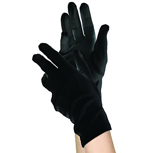 Amscan 840195 Deluxe Black Women Gloves, 1 Pair