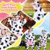 CANASOUR Cow Onesie Kids Halloween Cosplay Costume Girls One Piece Pjs Anime Unisex Hoodie Pajamas For 6-8 Years Boys Party Pyjamas (Height 47-51, 6 Years, Cow) view 4