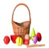 Heico 511062 Egmont Toys Set of Wooden Fruits and Vegetables in Basket 3 view 1