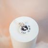 AJ's Collection Baby Footprint Personalized Sterling Silver Name Necklace, Customize with Name, Date or Special Wording, Engraved with Solid Baby Feet, Choice of 925 Chain, New Mom Gift view 2