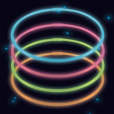 amscan 9902332 - Assorted Neon Glow Up Necklaces Trick or Treat and Party Favours - 4 Pack